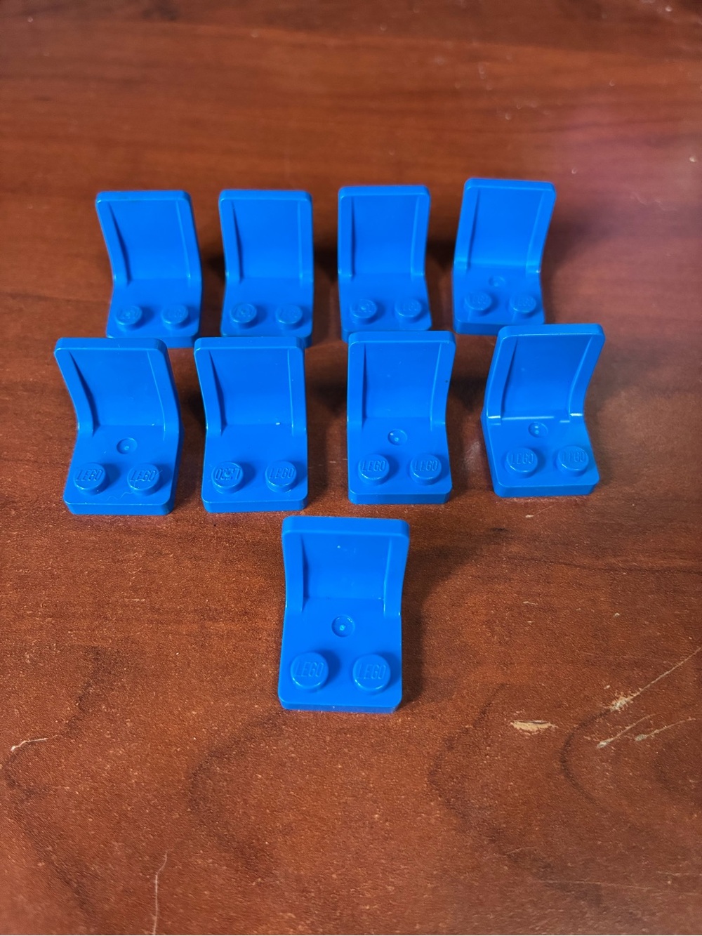 Lego Blue Mini Chair Pieces - Set of 9